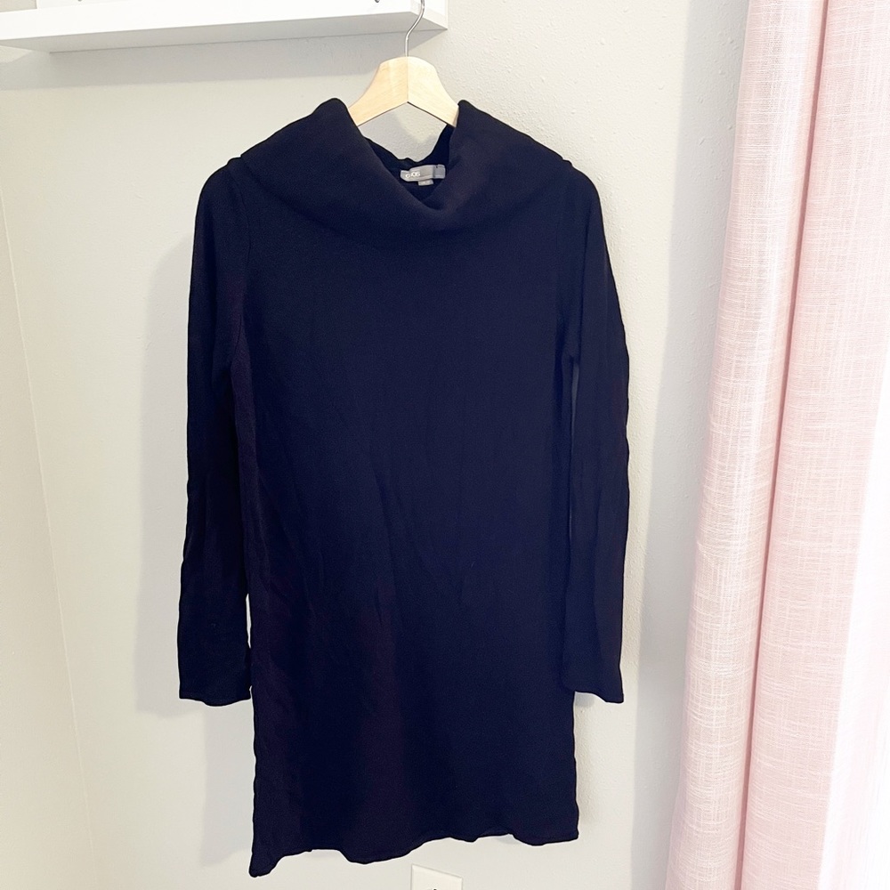 ASOS Long Sleeve Turtleneck Sweater Dress in Black